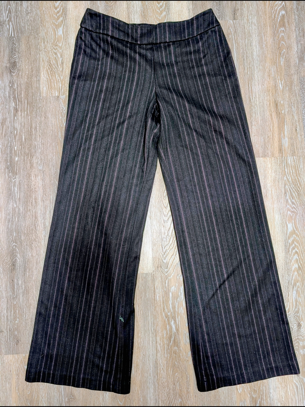 New York & Company Black and Pink Textured Dress Pants
